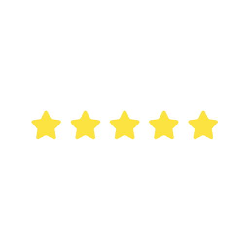 5 golden stars rating from Facebook